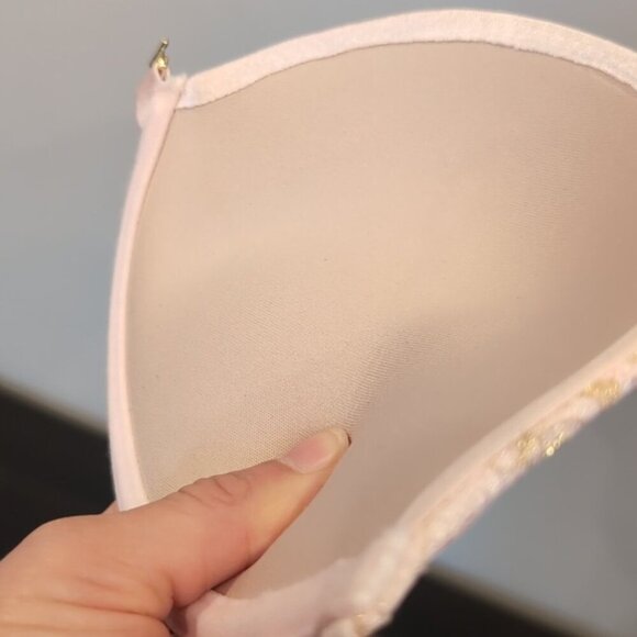 La Senza Beyond Sexy Push Up Metallic Lace Caged Convertible Underwire 34C - Picture 13 of 16